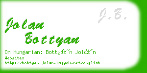 jolan bottyan business card